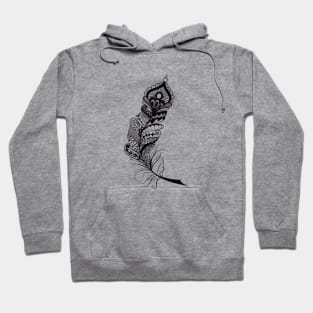 handmade mandala feather Hoodie